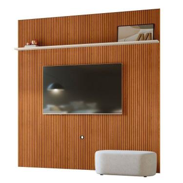 Imagem de Painel 2,40m Para Tvs Até 75 Pol New Guapore Cinamomo-off White