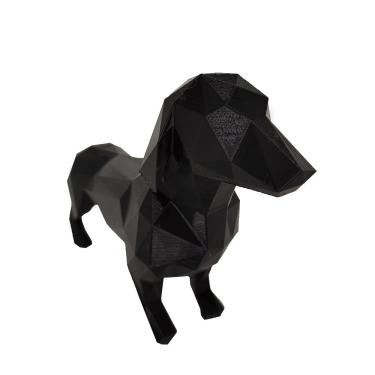 Imagem de Salsicha Dachshund 21cm Cachorro 3d Objeto Decorativo Preto