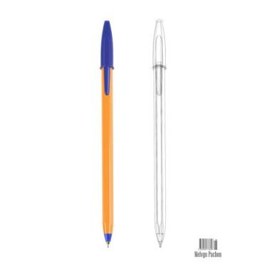 Imagem de caneta transparente cano amarelo - bic