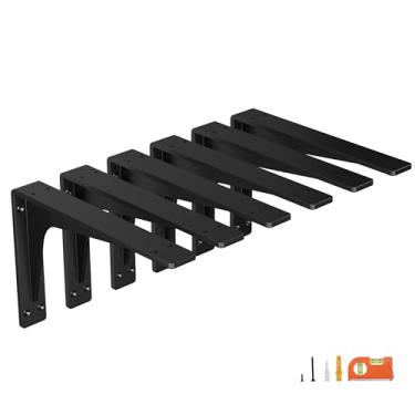 Imagem de NEODROP Suportes De Prateleira De 12" Para Serviços Pesados, Suporte De Parede De Metal Premium Para Lareira, Suporte De Bancada, Prateleiras De Armazenamento De Garagem, Suporte De Canto De Alta Resi