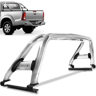 Imagem de Santo Antonio Hilux 2005 a 2015 Duplo Cromado Sem Barra