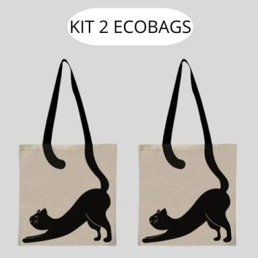 Imagem de KIT 2 Ecobags Gato preto e Gato preto - armazze