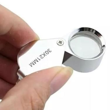Imagem de Lupa Bolso Inox Precisão 30 x 21 MM Relojoeiro Joalheiro