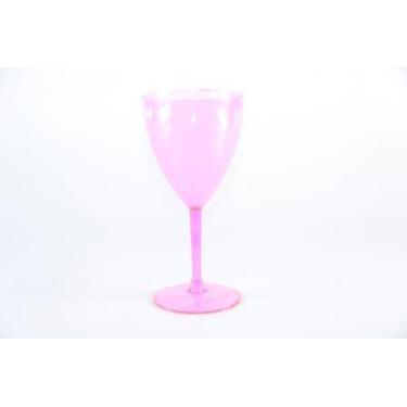 Imagem de Taça De Vinho  350 ml Plástico. - Festas e Fantasias, Rosa