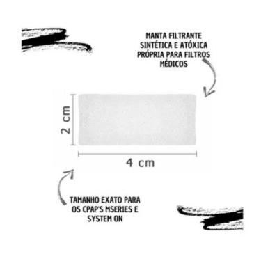 Imagem de Kit 36 Filtros Ultrafinos 2x4 Cm Cpap Phillips Respironic - Bless Slee