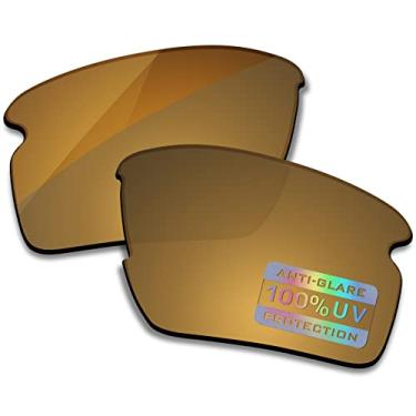 Imagem de Bowyer Lentes de reposição polarizadas para óculos de sol Oakley Flak 2.0 XL OO9188 - Bronze espelhado