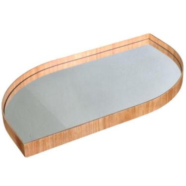 Imagem de Bandeja Decorativa Anne Cinamomo Laminada com Espelho - TNA Decor