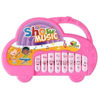 Imagem de Teclado Infantil Musical Piano Bebê Show Music Brinquedo Dó Ré Mi Fá Só Lá Si Linha Premium M5 Armarinhos (Rosa)