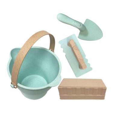 Imagem de harayaa Brinquedos de areia para crianças, brinquedos de praia para crianças, educativos portáteis, fofos de verão, conjunto de baldes de praia para viagem no