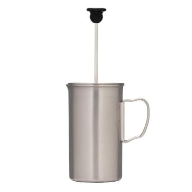Imagem de Snow Peak - Prensa francesa de titânio CS-111 – Titânio japonês, sustentável, ultraleve para café durante a mochila e acampamento