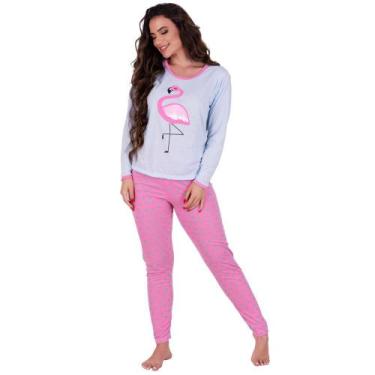 Imagem de Pijama Inverno Calça Manga Longa Unicórnio Âncora Girafa Vaquinha Flam