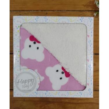 Imagem de Manta Cobertor para Bebê Microfibra com Sherpa URSINHA LILÁS 1 Peça - 