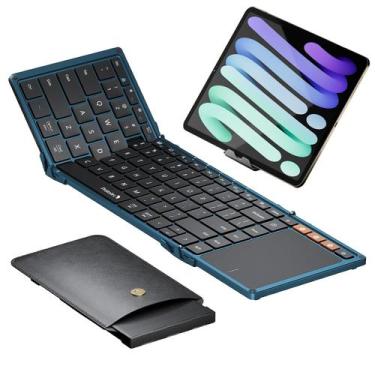 Imagem de Teclado dobrável ProtoArc XK01 TP Bluetooth 5.1 - Azul