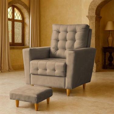 Imagem de Poltrona para sala de estar Pés Palito, Conforto e Design Elegante Mel
