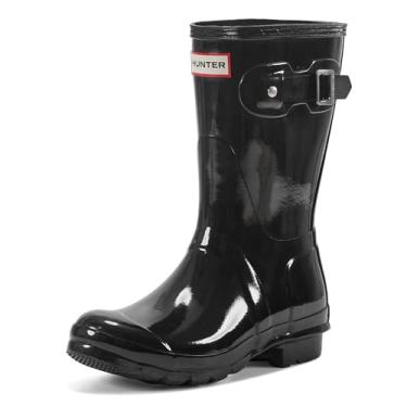 Imagem de Hunter Botas de chuva femininas originais com brilho curto, Preto, 36