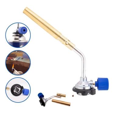 Imagem de 3X Bico Maçarico Portátil Fino Regulável Para Cartucho 150Mm