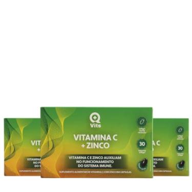 Imagem de Kit Vitamina C + Zinco QMaisVits 90 Cápsulas Softgel