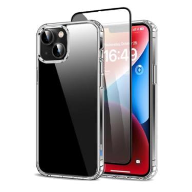 Imagem de Capa Capinha Clear Case Transparente Resistente a Risco e Anti Impacto [Anti-amarelamento] + Película 3d Privacidade Anti Spy Para iPhone (iPhone 14)