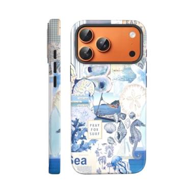 Imagem de VSANT Capa compatível com iPhone Pro Max de 6,9 polegadas, capa de telefone com padrões de colagem de arte europeia, à prova d'água e resistente ao desbotamento, capa de proteção militar à prova de