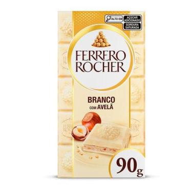 Imagem de Chocolate Ferrero Rocher Tablete Branco com Avelã 90g