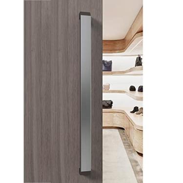 Imagem de Puxador comprido para porta de entrada, puxadores de dupla face para porta de celeiro de vidro, para bares/lojas/porta de entrada de galpão, barra de aderência para porta de correr de vidro (plat