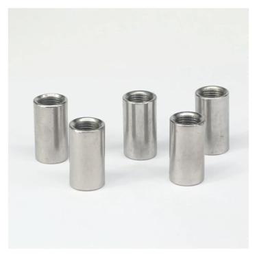 Imagem de WWECCQIJ 5 peças 1/20.3 cm BSP rosca fêmea 304 encaixe de tubo de aço inoxidável conector redondo soquete completo para água óleo ar