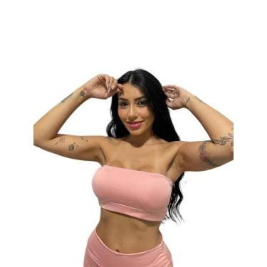 Imagem de Top faixa feminino sutiã  com bojo removível  TB moda fitness, Romance