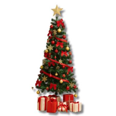 Imagem de Árvore de Natal Verde 1,50m com 380 Galhos  Estrutura em Ferro e PVC -