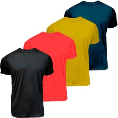 Imagem de Kit 4 camisas manga curta gola redonda Dryfit UV Plus Size - EX311, 1,