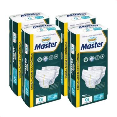 Imagem de Kit com 4 - Fralda Geriatrica Desc KISSES Master Tam G 28UND