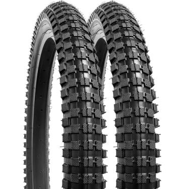 Imagem de YUNSCM 2 peças de pneus de bicicleta de 40,6 cm 16 x 2,125/57-305 compatíveis com pneus de bicicleta Mountain Kid Bike 16x2.0 16x2.10 16 x 2.125 16x2.15 (Y-1497)