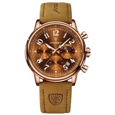 Imagem de Relógio Esportivo Militar Masculino à Prova D'agua Quartzo Multifuncional Marrom