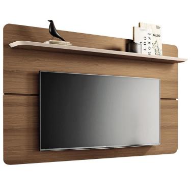 Imagem de Painel Para Tv 70 Pol Orgânico 180cm Contour B01 Castanho Off White - Lyam Decor