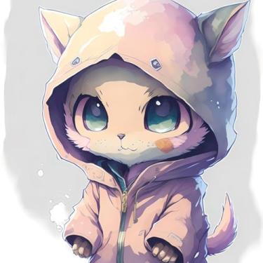 Imagem de Adesivo de Parede Estilo Anime Monstros Fofinhos para Crianças DEC-Cute Monsters 40x40cm