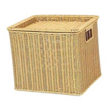 Imagem de Generic Cesto de vime para mesa, organizador, prático e com grande capacidade, ideal para guardar diversos objetos na da cozinha, 36.5 Cm X 32 Cm X 31