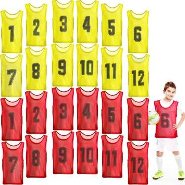 Imagem de Coletes de treino Soccer Pinnies 24 peças Hercicy Mesh M