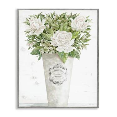 Imagem de Stupell Industries Arte giclée emoldurada cinza Les Fleurs Des Roses, design de Cindy Jacobs, 76 x 61 cm