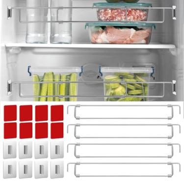 Imagem de PercyEffie Pacote com 4 barras ajustáveis de 31,5 a 57,5 cm para bares, trailer, trailer, motorhome, acessórios de trailer, geladeira, armário, estante de livros, cozinha