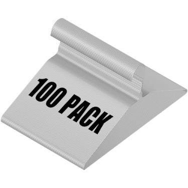 Imagem de Cabides de metal de arame a granel, pacote com 100, cabides resistentes para casacos, ternos, camisas, calças, saias, economia de espaço, antiderrapante, ultrafino, 40,6 cm, prata