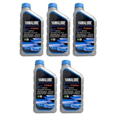 Imagem de Óleo Motores de Popa 4 Tempos Yamalube 20w50 1 Litro Kit C/5 - Yamaha