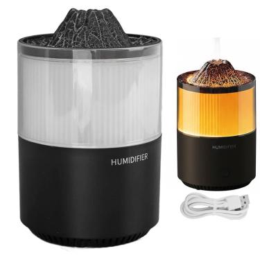 Imagem de Umidificador Luminaria Vulcao Climatizador Ar Purificador Ambiente Decoraçao Sala Estar Quarto Casa Aromaterapia
