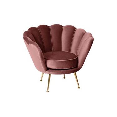 Imagem de Poltrona em Veludo Pétala Rosa Chá - Westwing Collection Rosa