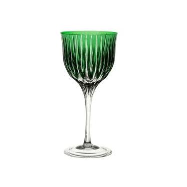 Imagem de Taça De Água Cristal Lapidado Verde Escuro 520Ml - Strauss