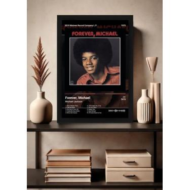 Imagem de Quadro Michael Jackson Forever, Michael (Dark) Com Vidro Tamanho:21cm 