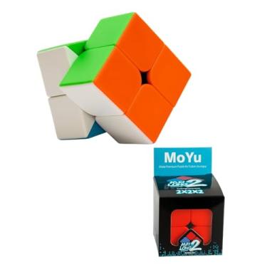 Imagem de Cubo Mágico 2x2 Profissional, 6cm, Velocidade e Precisão, Movimentos Suaves, Branco, Azul,Verde e Laranja, Teste de Lógica, Brinquedo Educativo