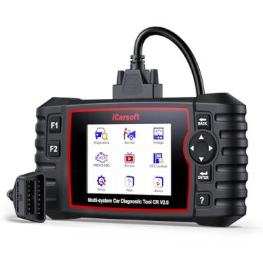 Imagem de OBD2 Scanner iCarsoft CR V2.0 2025 ferramenta de diagnóstico com 8 redefinições de sangramento ABS/calibração SAS/óleo/EPB/ETC Reset, ferramentas de leitura de leitor de código de sistemas completos