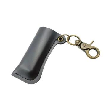 Imagem de Coldre de couro pu vintage, chaveiro, isqueiro masculino, capa proteto