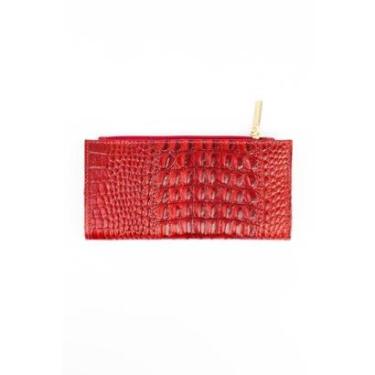 Imagem de Carteira feminina de couro croco Cléo-Feminino
