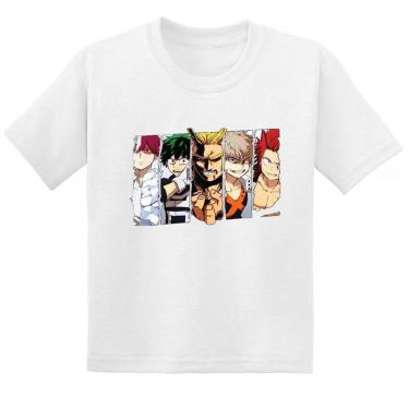 Imagem de Camiseta Infantil My Hero Academia Estampa Personagens Anime-Unissex
