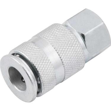 Imagem de Engate rápido fêmea 1/4" aço carbono zincado esfera Vonder